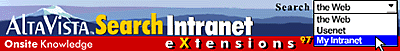 AltaVista Search INTRANET eXtension 97